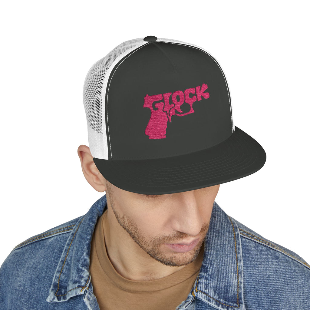 5 Panel Trucker Cap-PINK GLOCK LOGO-SCUMMIEBEARZ™️