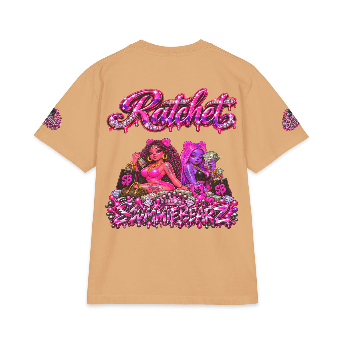 Ratchet — Pink/Purple | SCUMMIEBEARZ™ Shaka Wear Heavyweight Tee