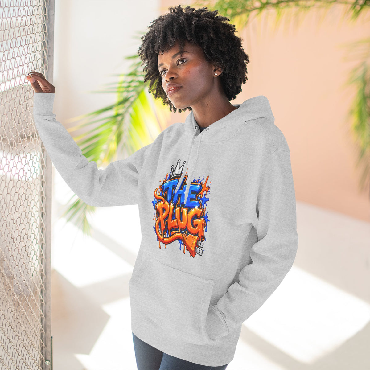 Three-Panel Fleece Hoodie-THE PLUG-SCUMMIEBEARZ™️
