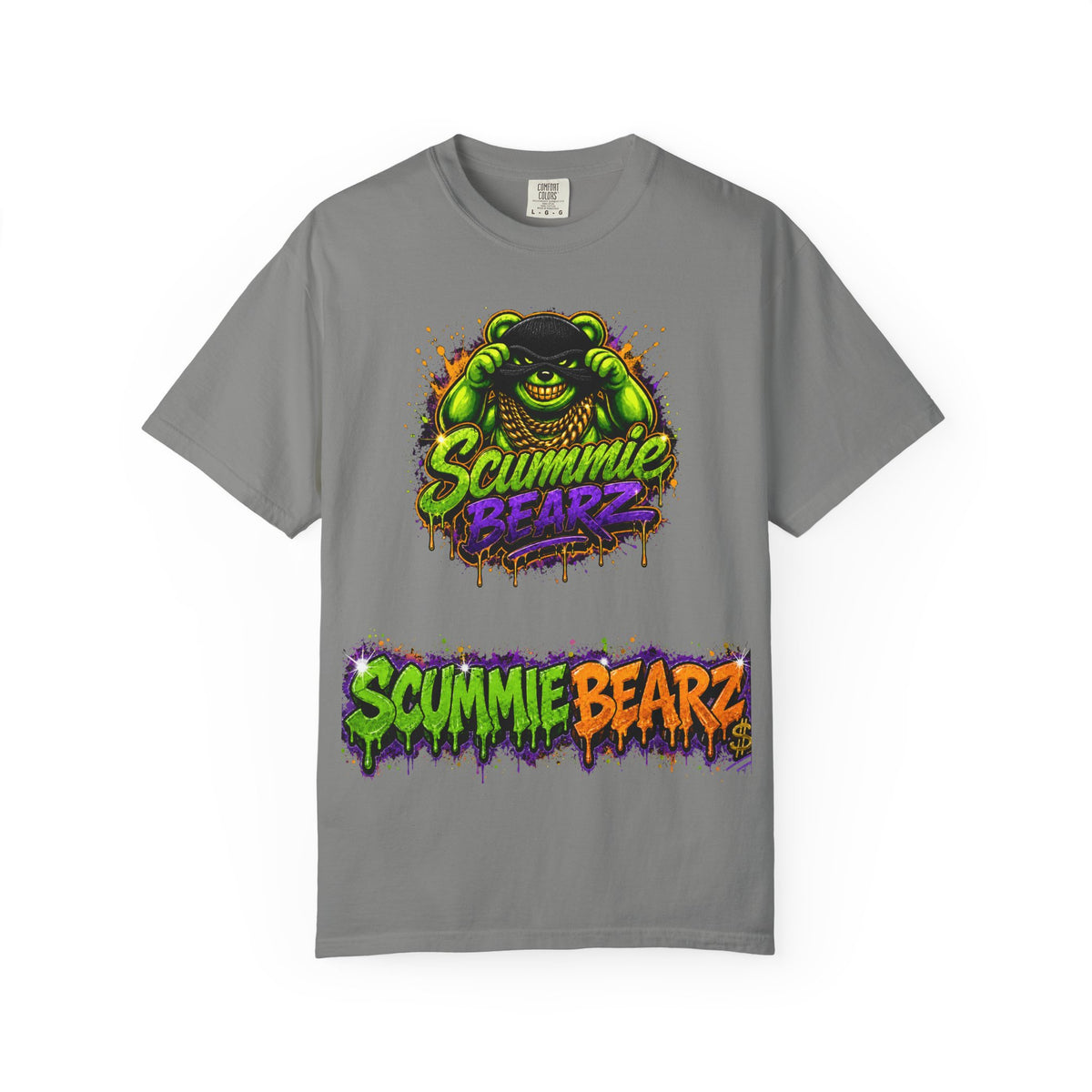 Unisex Garment-Dyed T-shirt-MASK LOGO & LIKE STEALING CANDY FROM A BABY-SCUMMIEBEARZ™