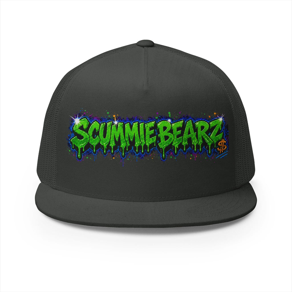 5 Panel Trucker Cap-GREEN/BLUE SCUMMIEBEARZ LOGO-SCUMMIEBEARZ™