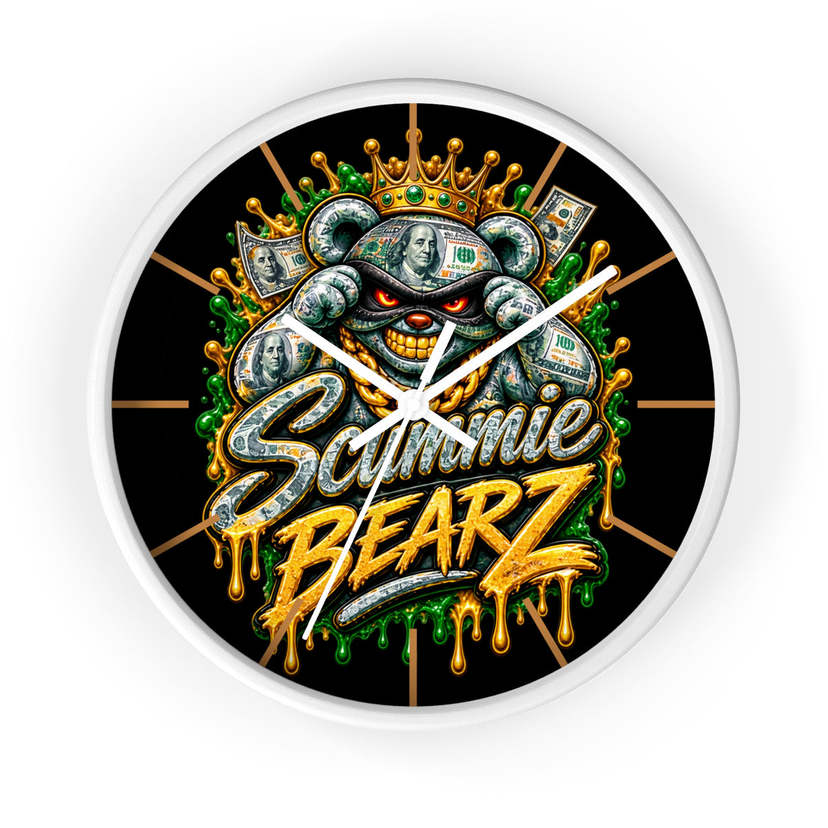 Wall Clock-MONEYMASK LOGO-SCUMMIEBEARZ™️