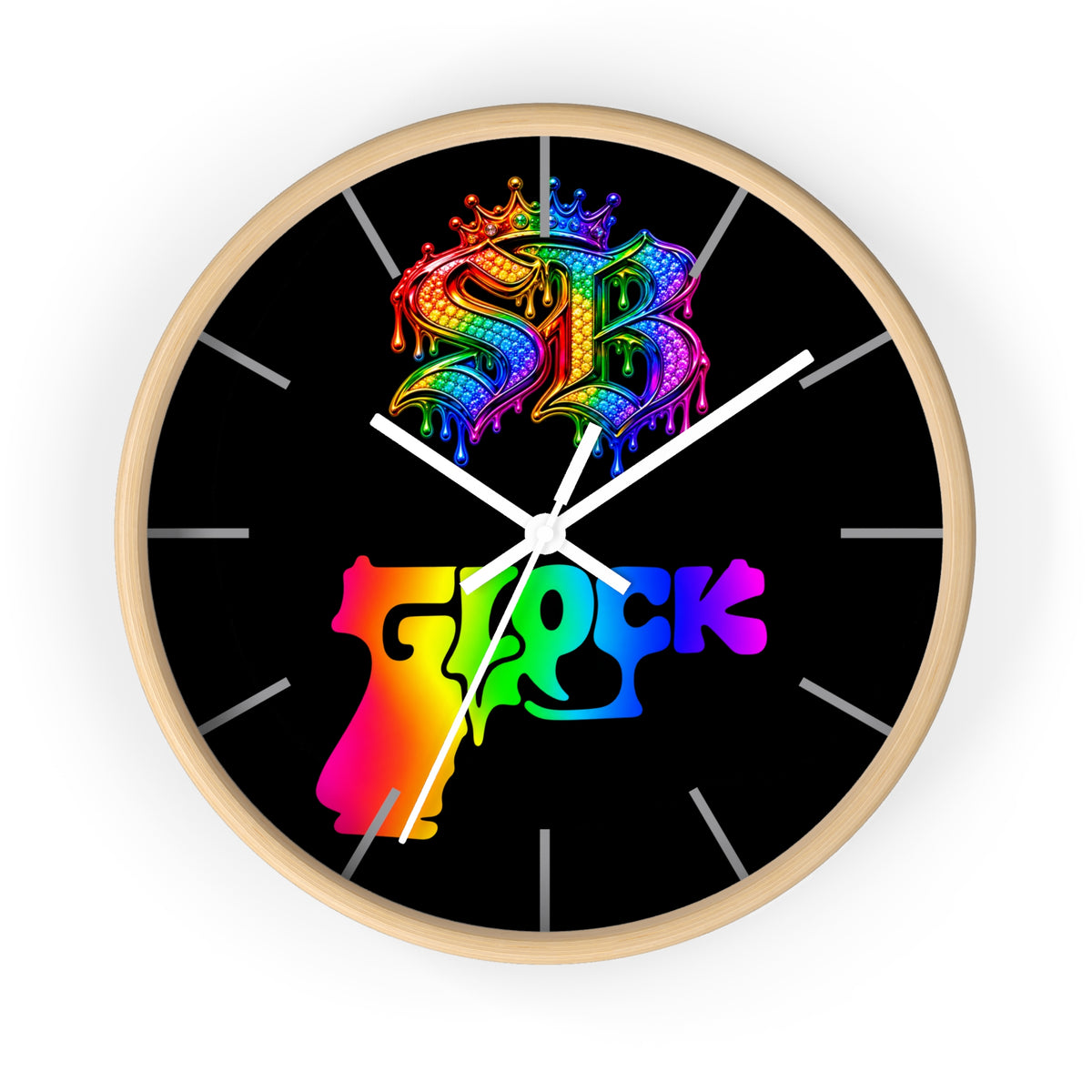Wall Clock-RAINBOW GLOCK/SB LOGO-SCUMMIEBEARZ™️