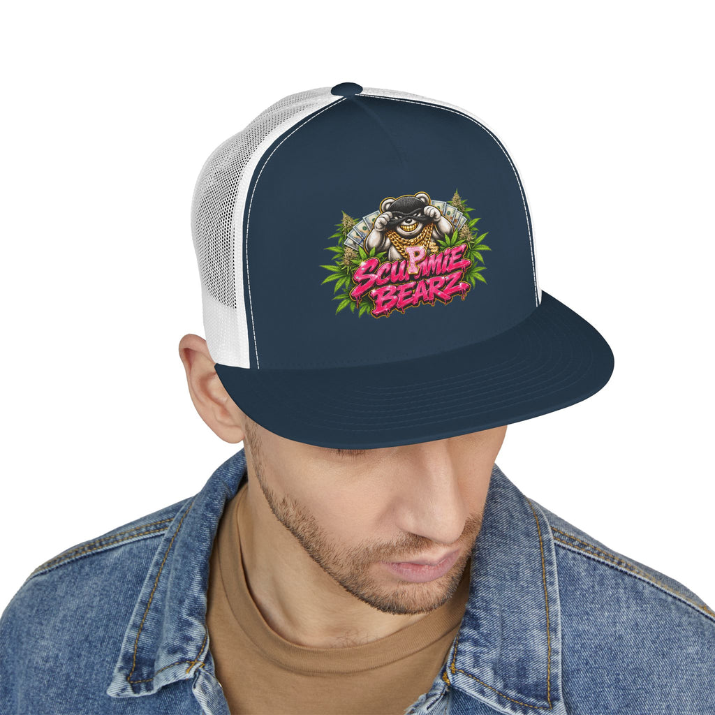 5 Panel Trucker Cap-WEED MASK LOGO-SCUMMIEBEARZ™