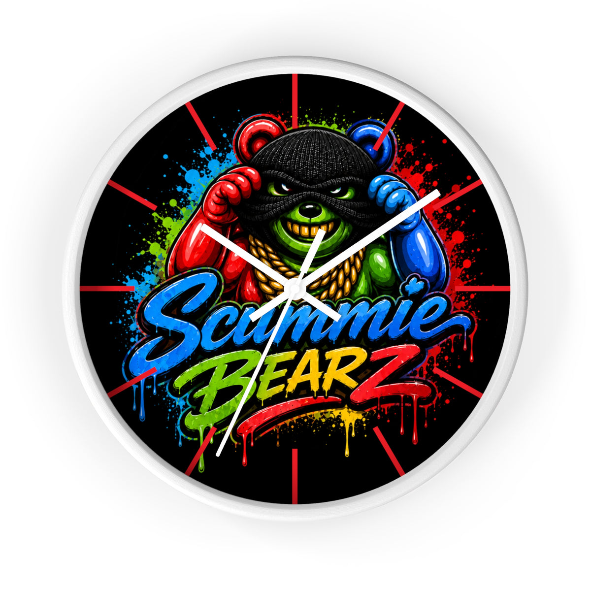 Wall Clock-RAINBOW MASK LOGO-SCUMMIEBEARZ™️