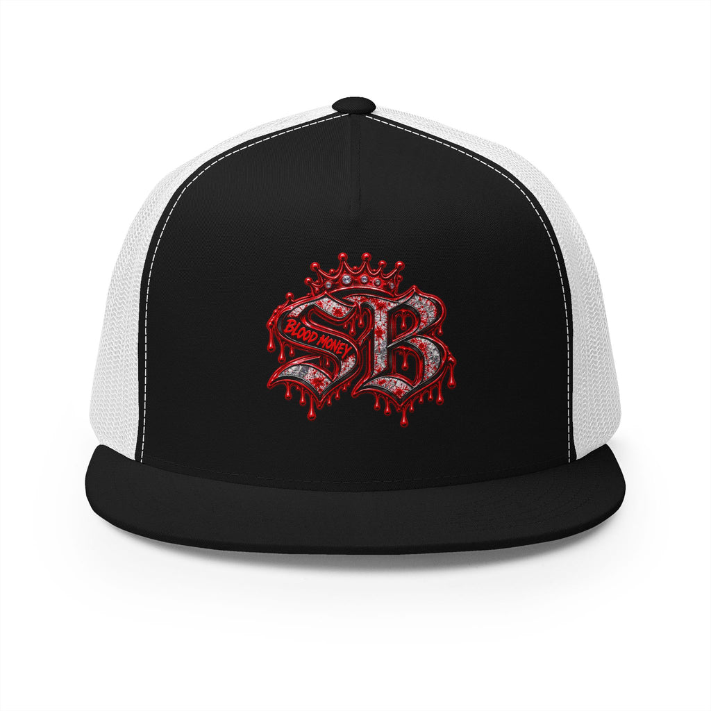 5 Panel Trucker Cap-RED/SILVER SB LOGO-SCUMMIEBEARZ™