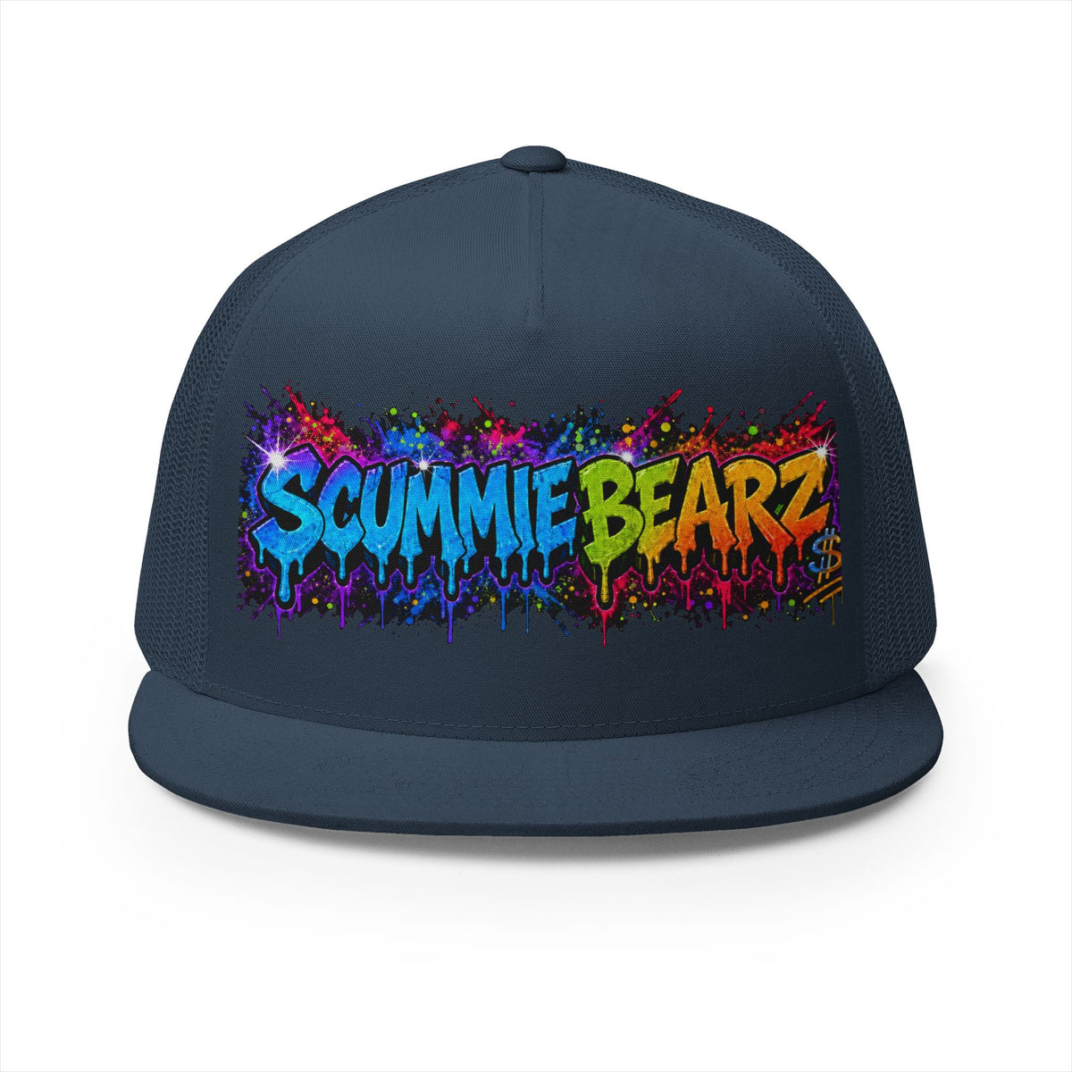 5 Panel Trucker Cap-RAINBOW SCUMMIEBEARZ LOGO-SCUMMIEBEARZ™