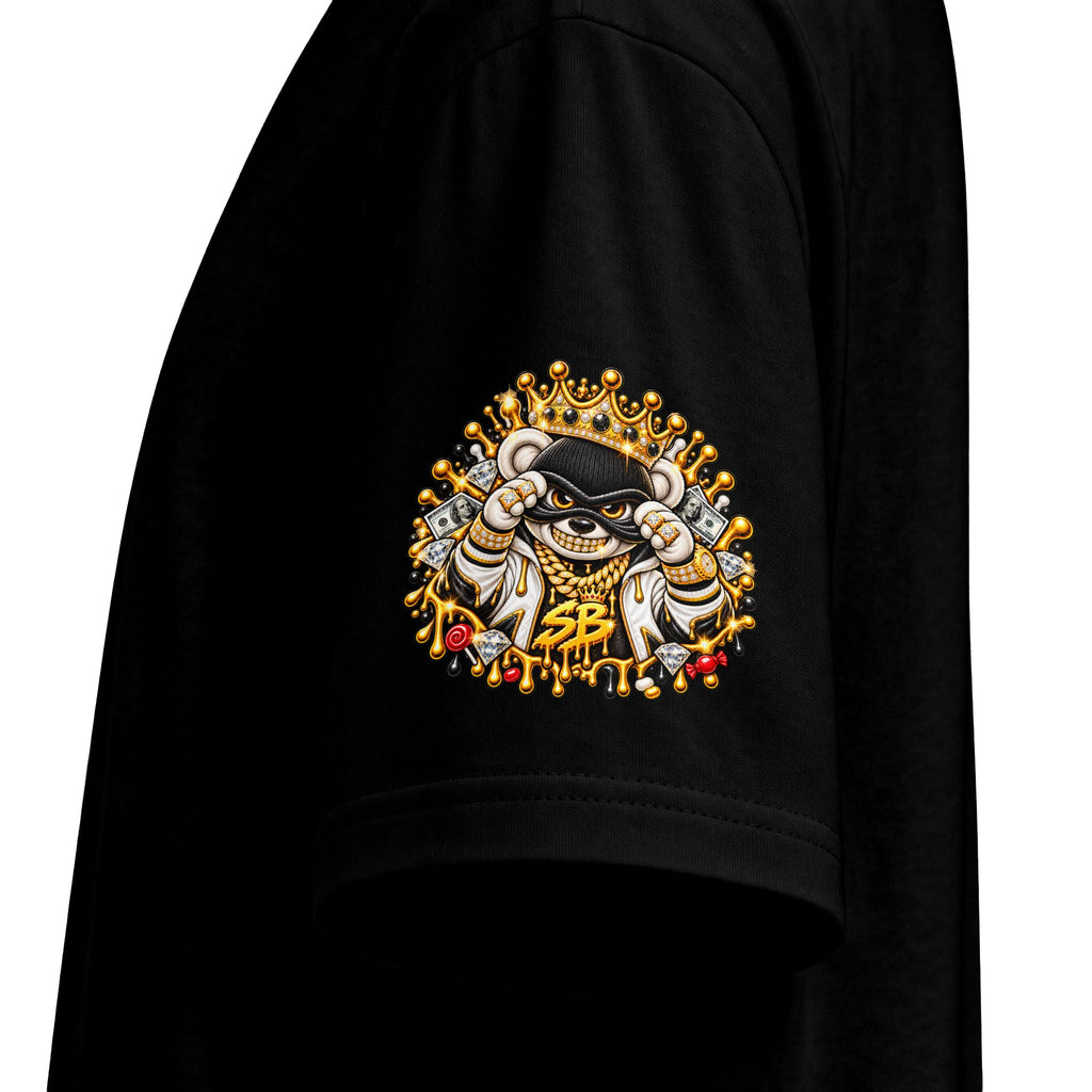 Like Stealing Candy from a Baby — White & Gold Edition | SCUMMIEBEARZ™ Shaka Wear Heavyweight Tee