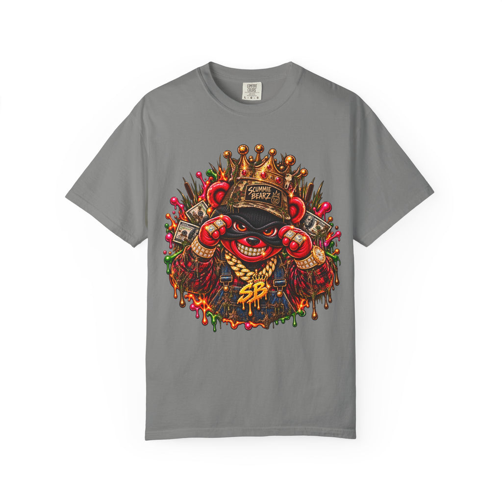 Unisex Garment-Dyed T-shirt-HILLBILLY cROWN MASK/GLOCK LOGO-SCUMMIEBEARZ™️