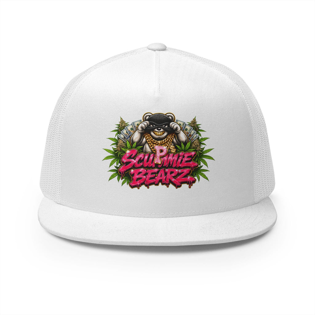 5 Panel Trucker Cap-WEED MASK LOGO-SCUMMIEBEARZ™