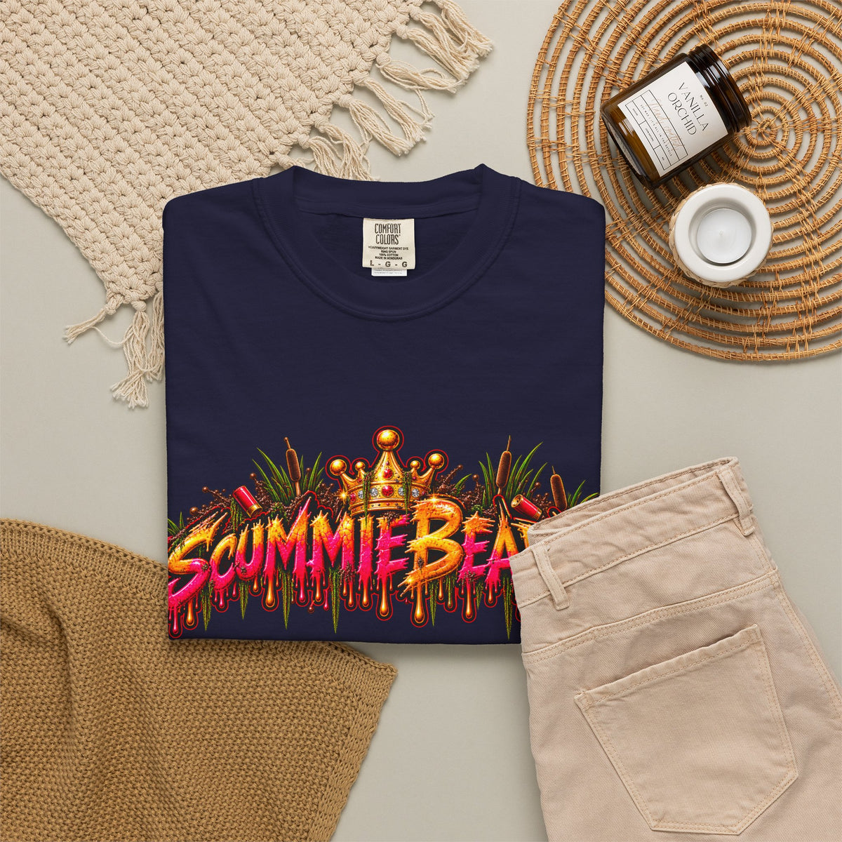 Unisex Garment-Dyed T-shirt-BABE I THINK I GOT A MONSTER-SCUMMIEBEARZ™️