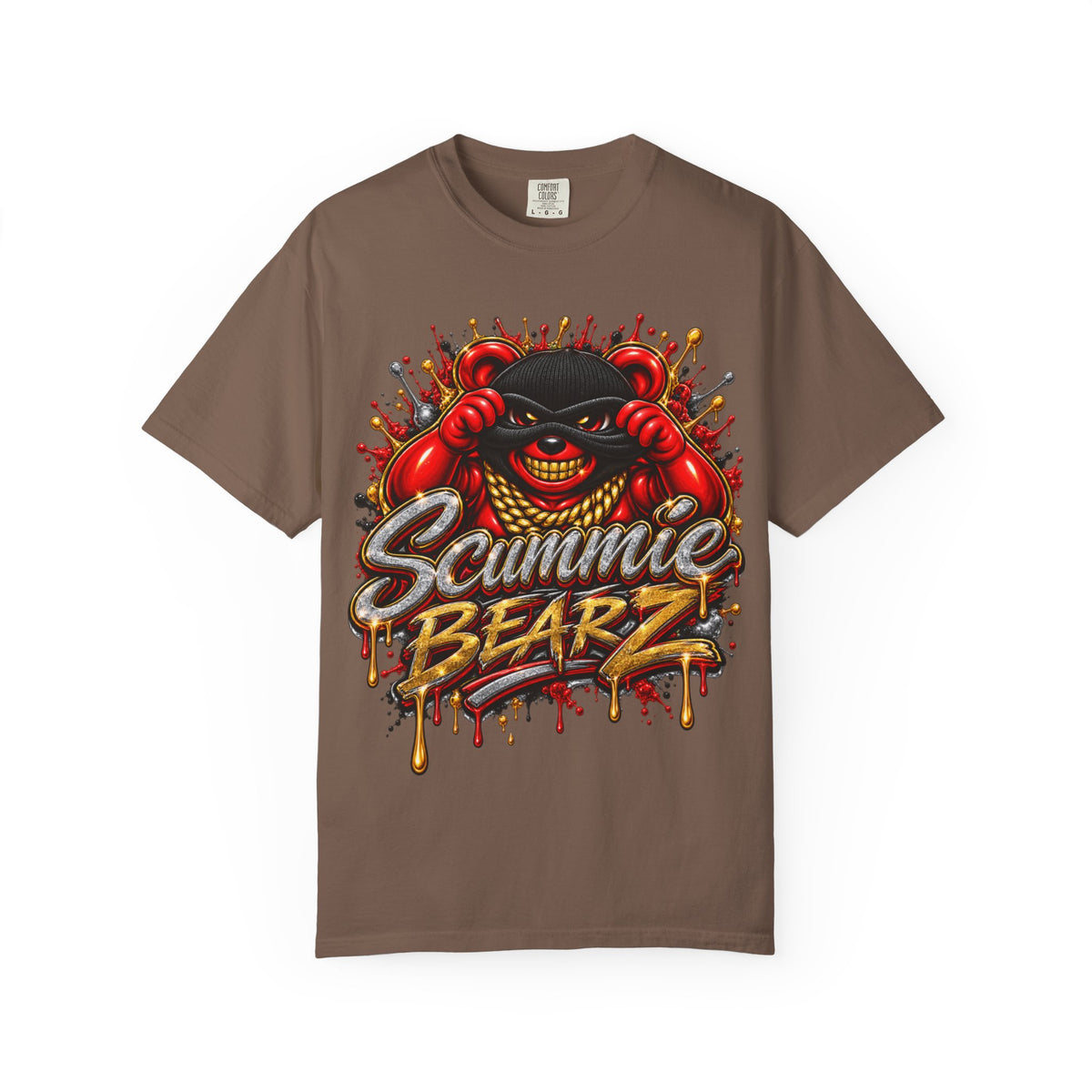 Unisex Garment-Dyed T-shirt-HELL LOST ANOTHER ONE/MASK LOGO-SCUMMIEBEARZ™