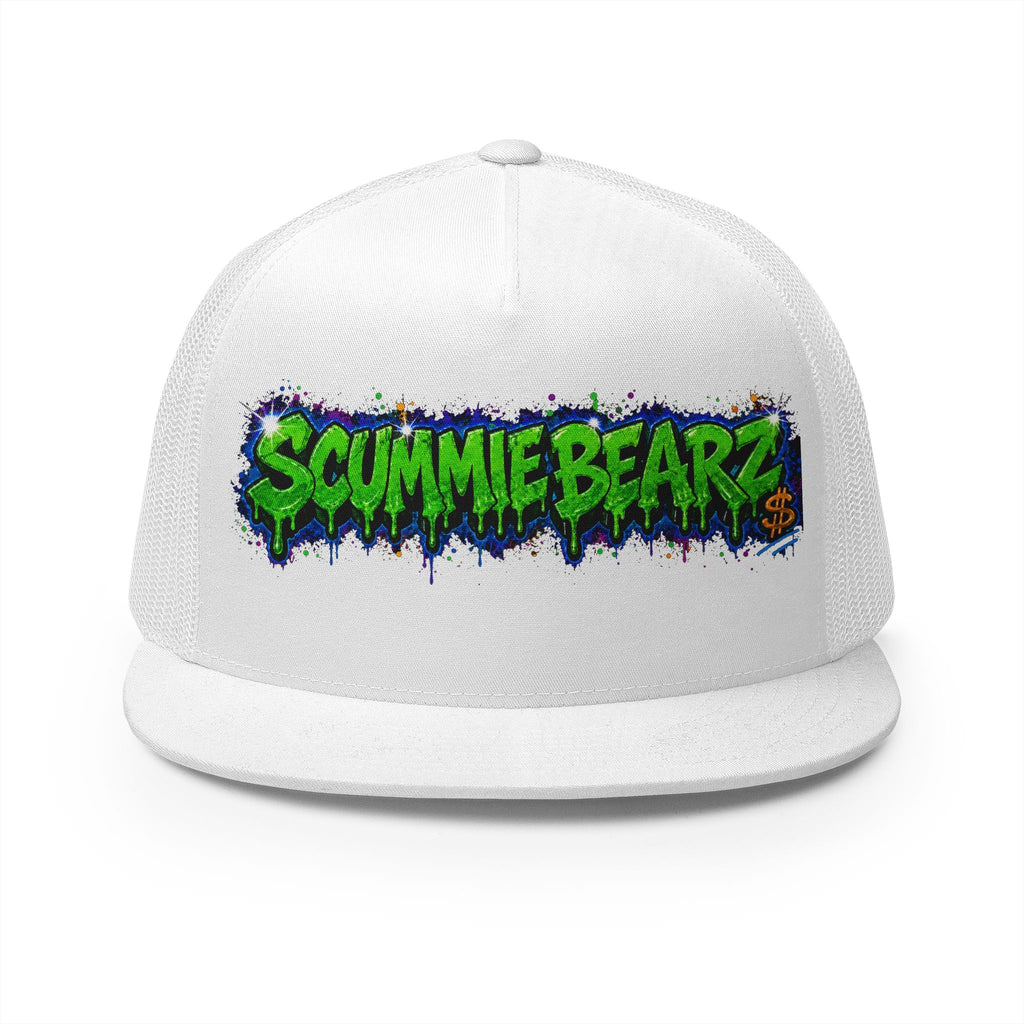 5 Panel Trucker Cap-GREEN/BLUE SCUMMIEBEARZ LOGO-SCUMMIEBEARZ™