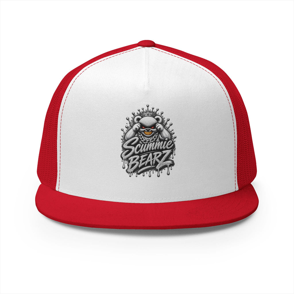5 Panel Trucker Cap-SILVER MASK LOGO-SCUMMIEBEARZ™