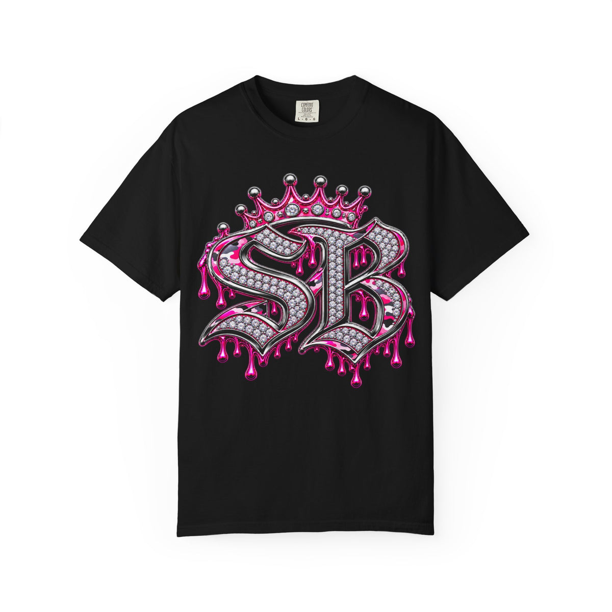 Unisex Garment-Dyed T-shirt-MONA LISA/CROWN MASK SB LOGO-SCUMMIEBEARZ™