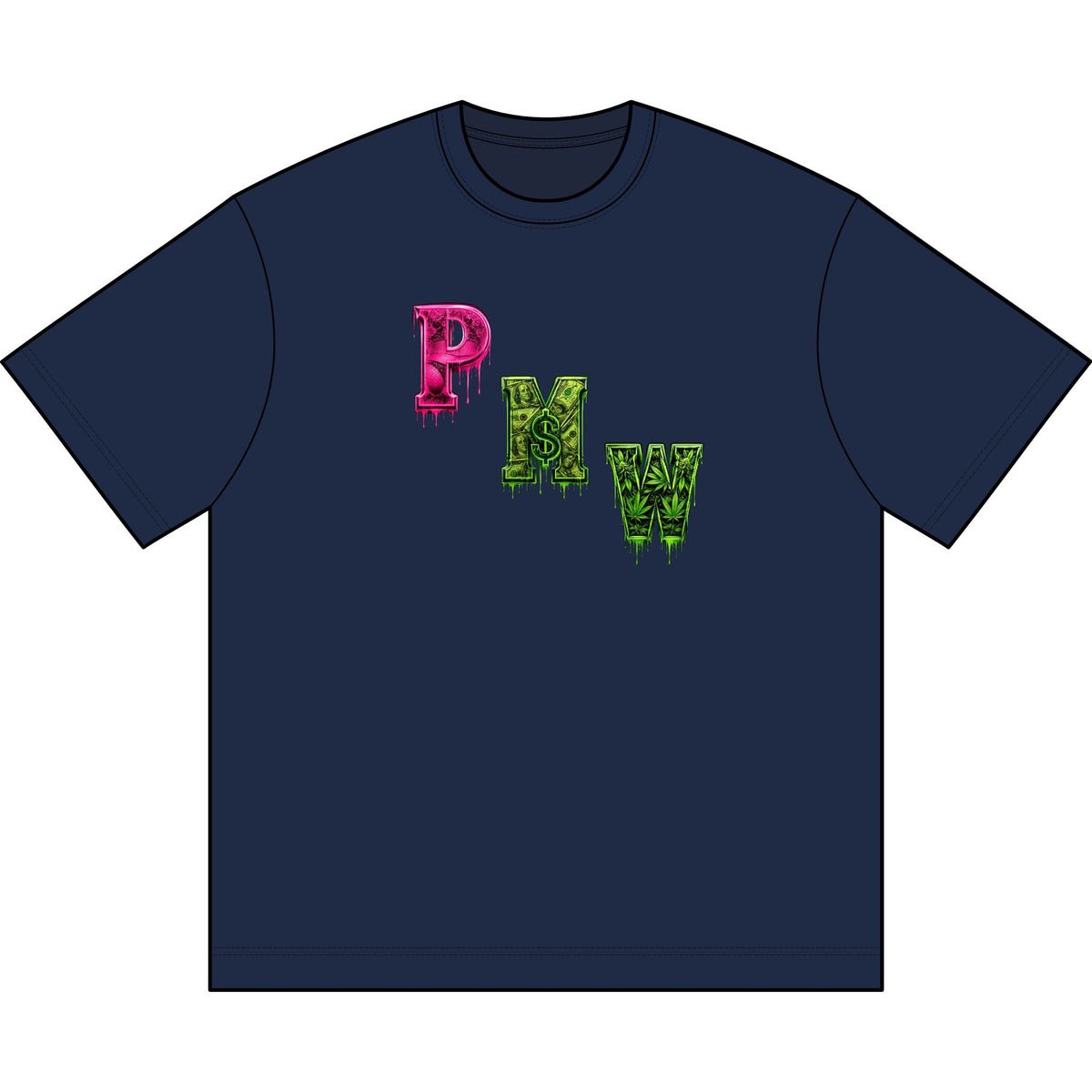 Unisex Graphic T-Shirt-PU**Y MONEY WEED-SCUMMIEBEARZ™️