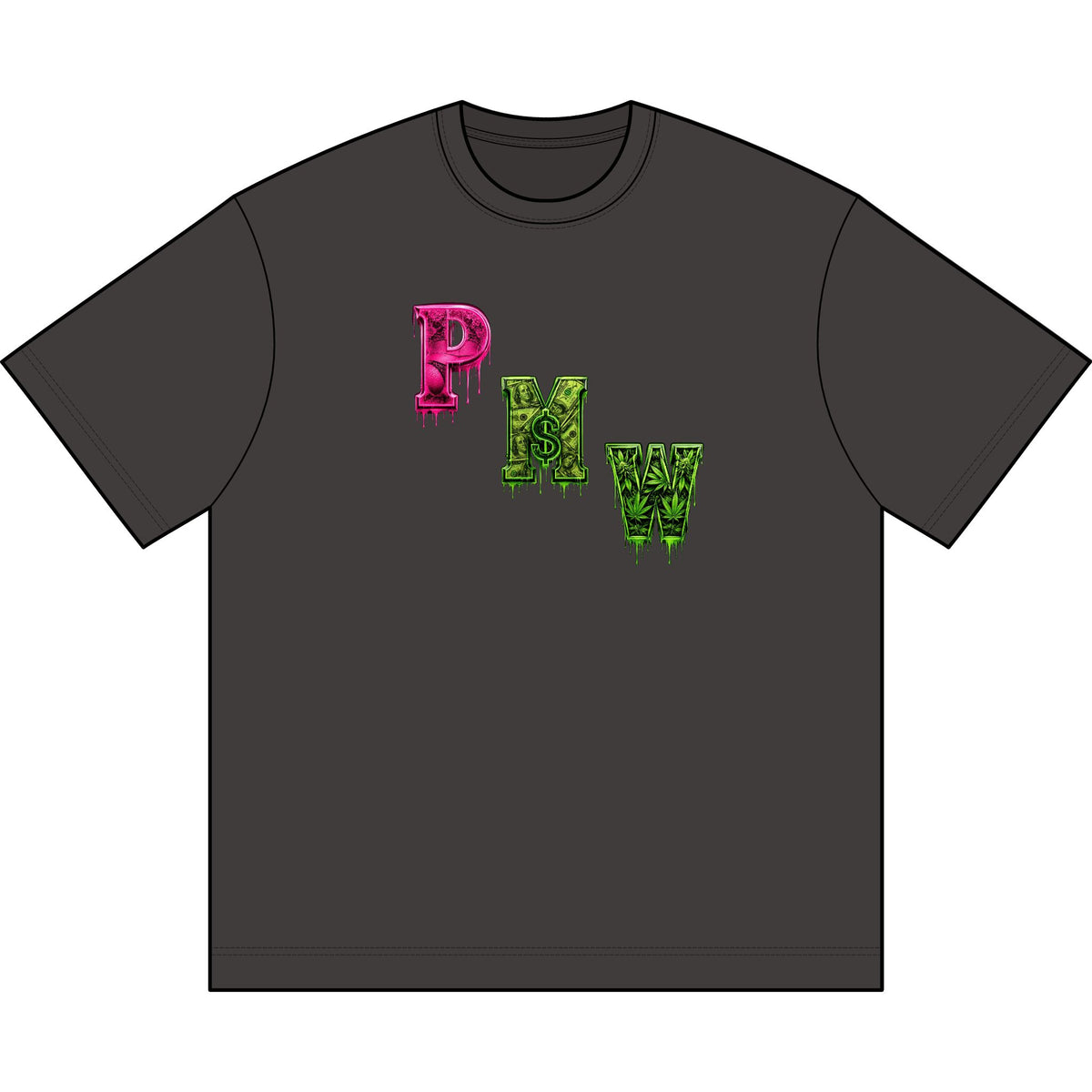 Unisex Graphic T-Shirt-PU**Y MONEY WEED-SCUMMIEBEARZ™️