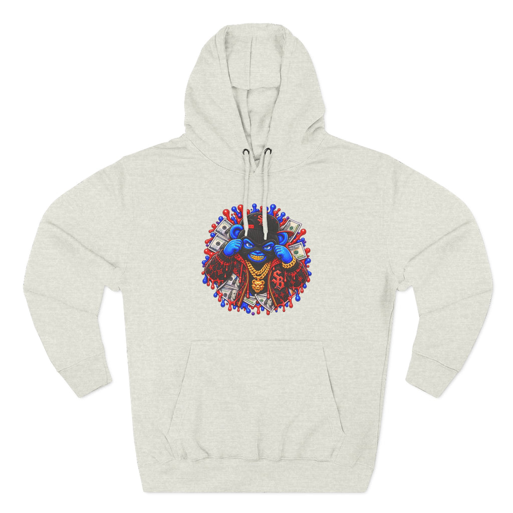 Three-Panel Fleece Hoodie-GET SERVED-SCUMMIEBEARZ™️