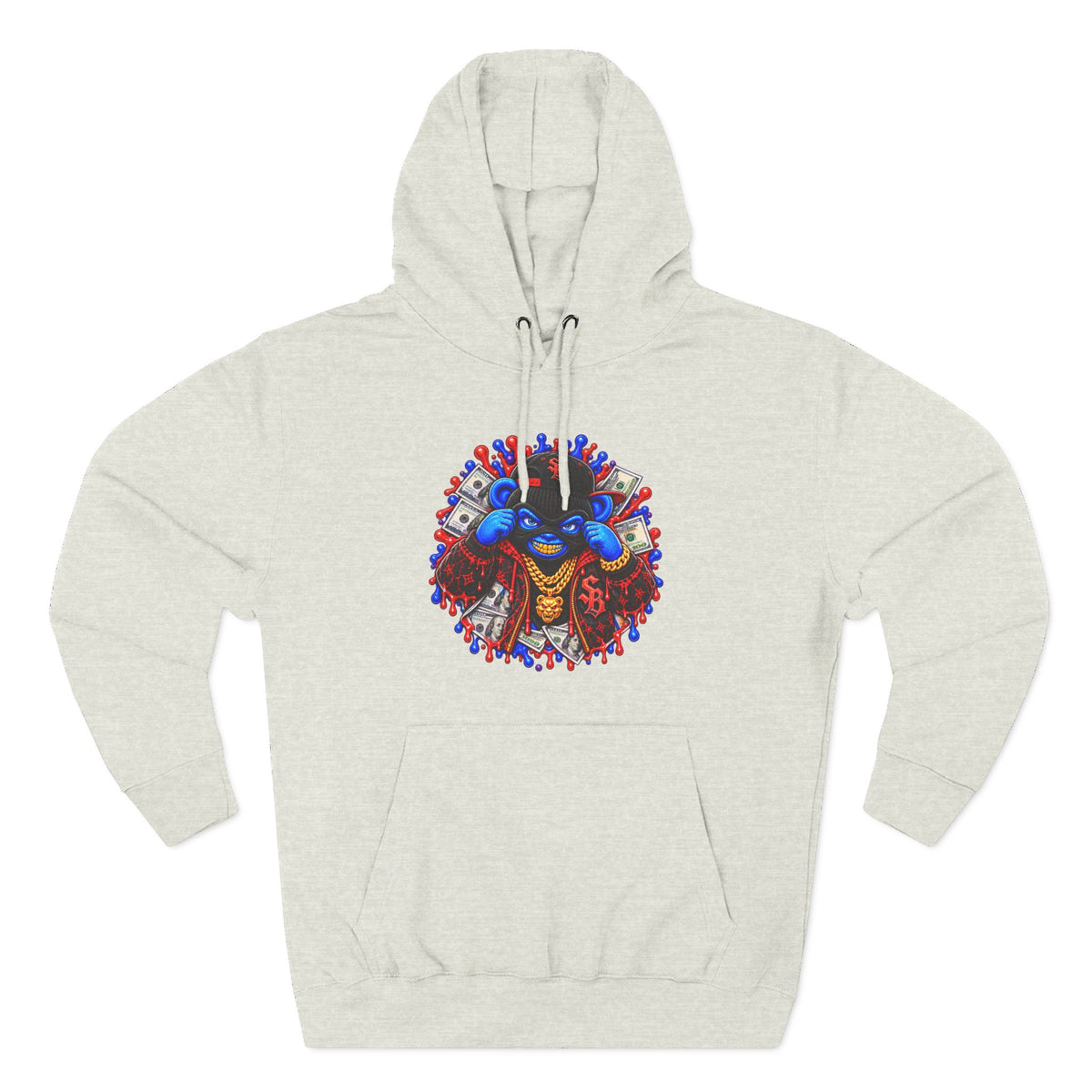 Three-Panel Fleece Hoodie-GET SERVED-SCUMMIEBEARZ™️
