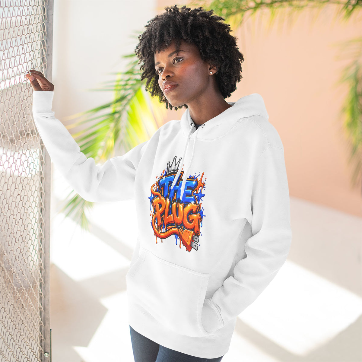Three-Panel Fleece Hoodie-THE PLUG-SCUMMIEBEARZ™️
