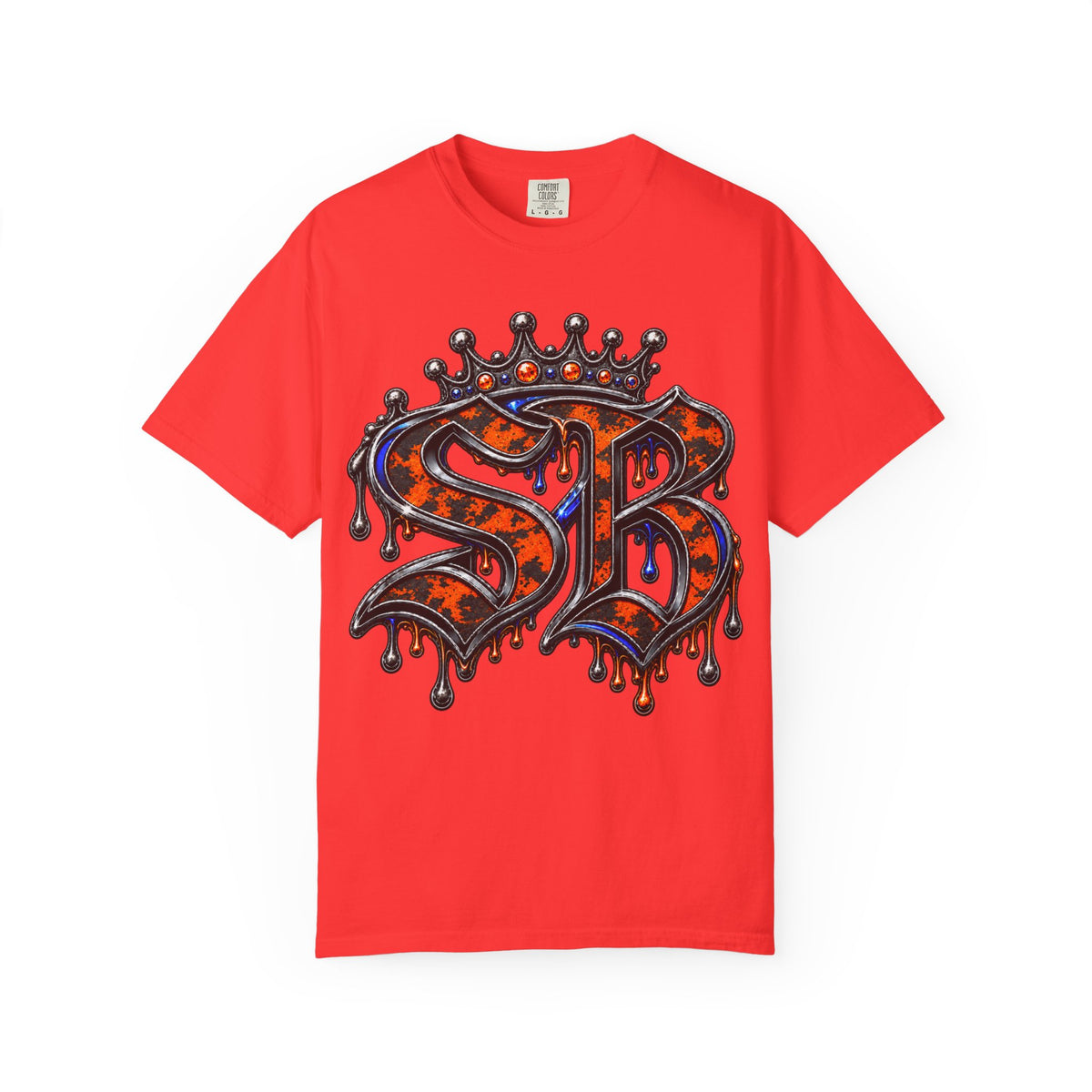 Unisex Garment-Dyed T-shirt-SB CROWN LOGO STRESS BOX LOCKED UP COLLECTION-SCUMMIEBEARZ™