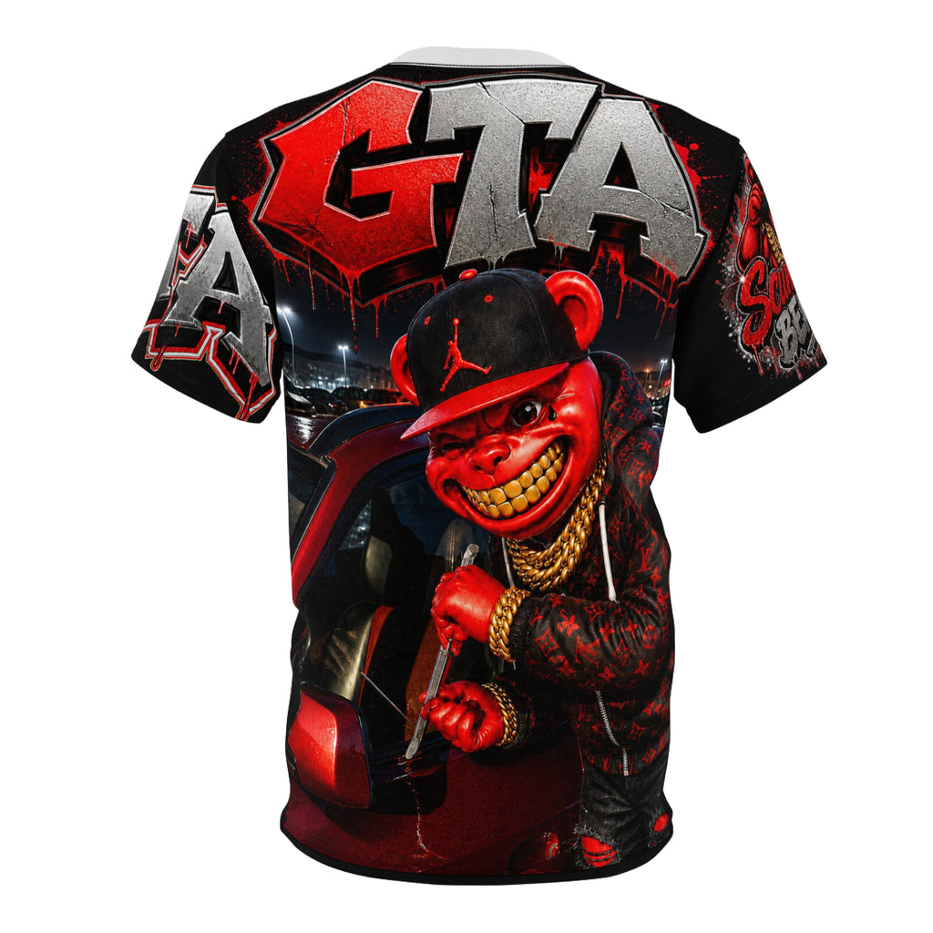 Men’s Streetwear AOP T-shirt GTA FOUND IT FLOORED IT-SCUMMIEBEARZ™️