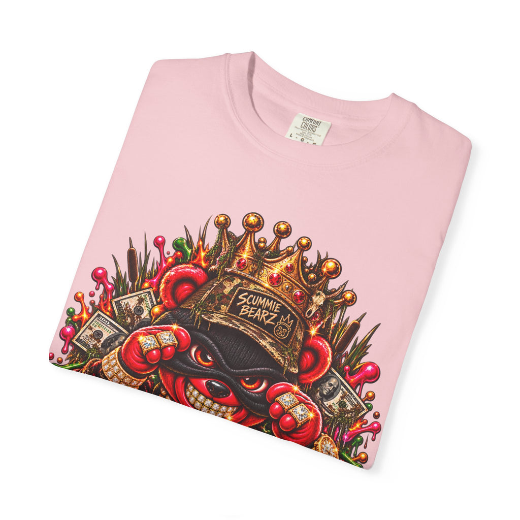 Unisex Garment-Dyed T-shirt-HILLBILLY cROWN MASK/GLOCK LOGO-SCUMMIEBEARZ™️
