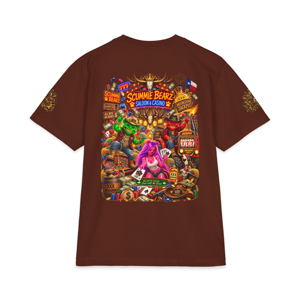 Saloon And Casino | SCUMMIEBEARZ™ Shaka Wear Heavyweight Tee