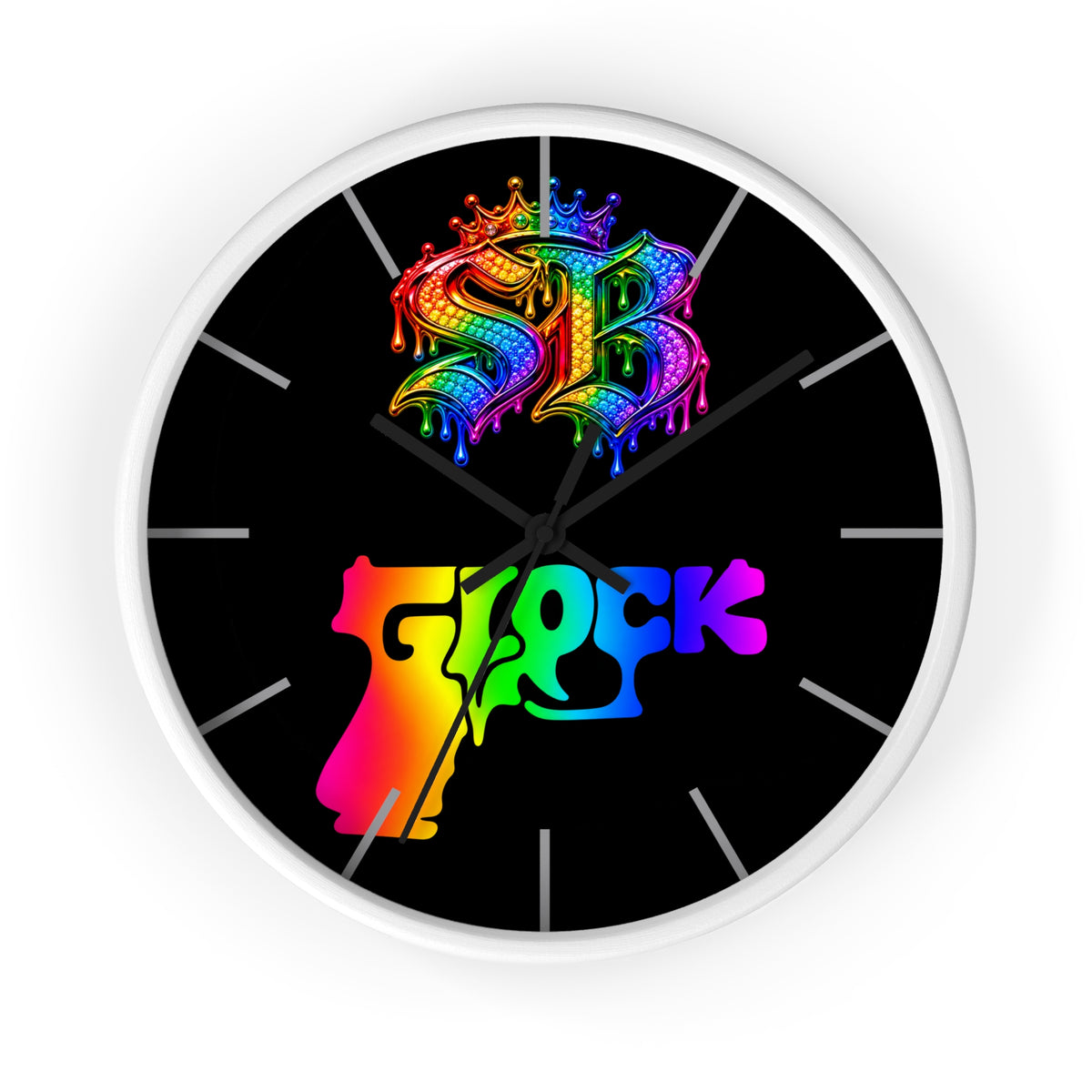 Wall Clock-RAINBOW GLOCK/SB LOGO-SCUMMIEBEARZ™️