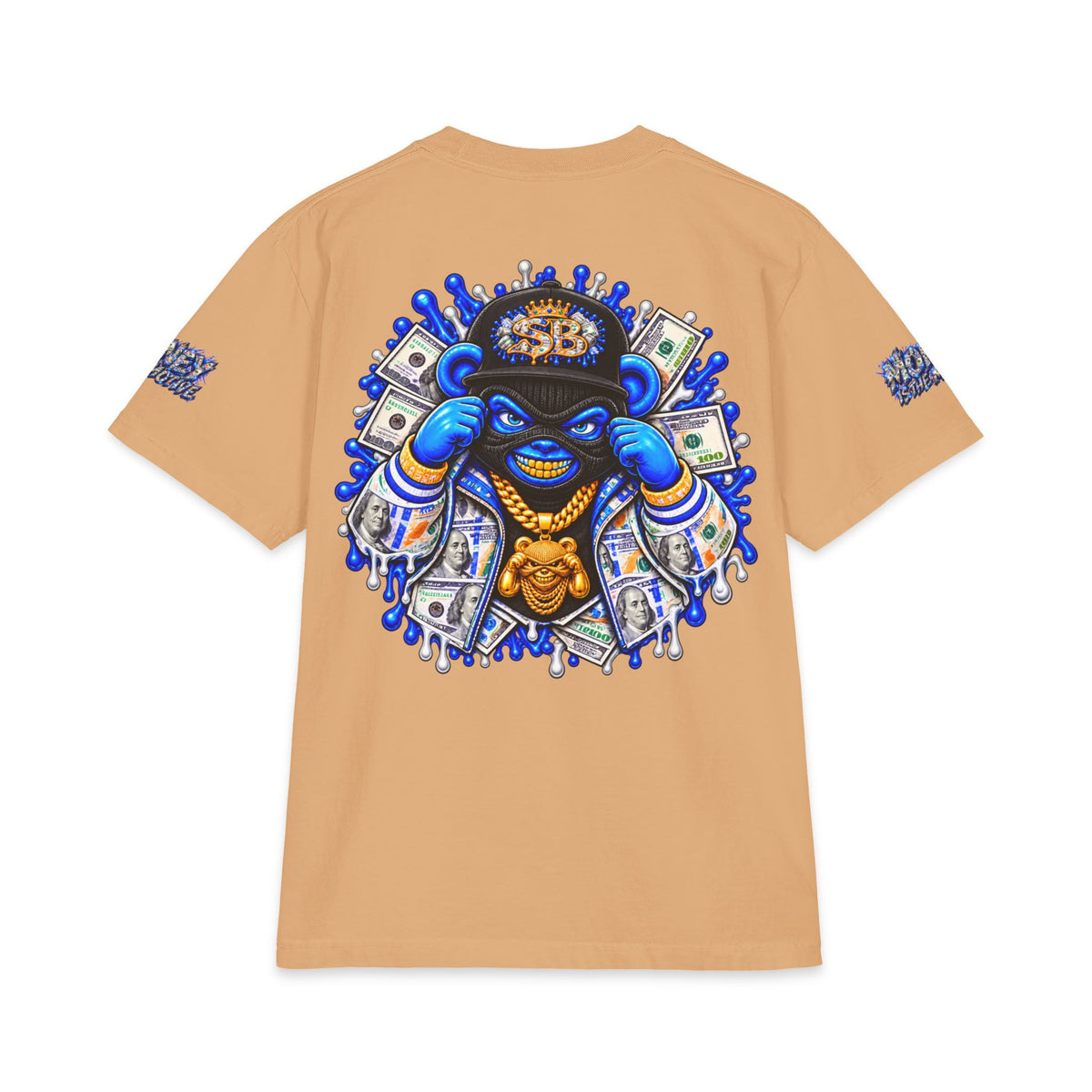Money Is The Motive Gold Pendant | SCUMMIEBEARZ™ Shaka Wear Heavyweight Tee