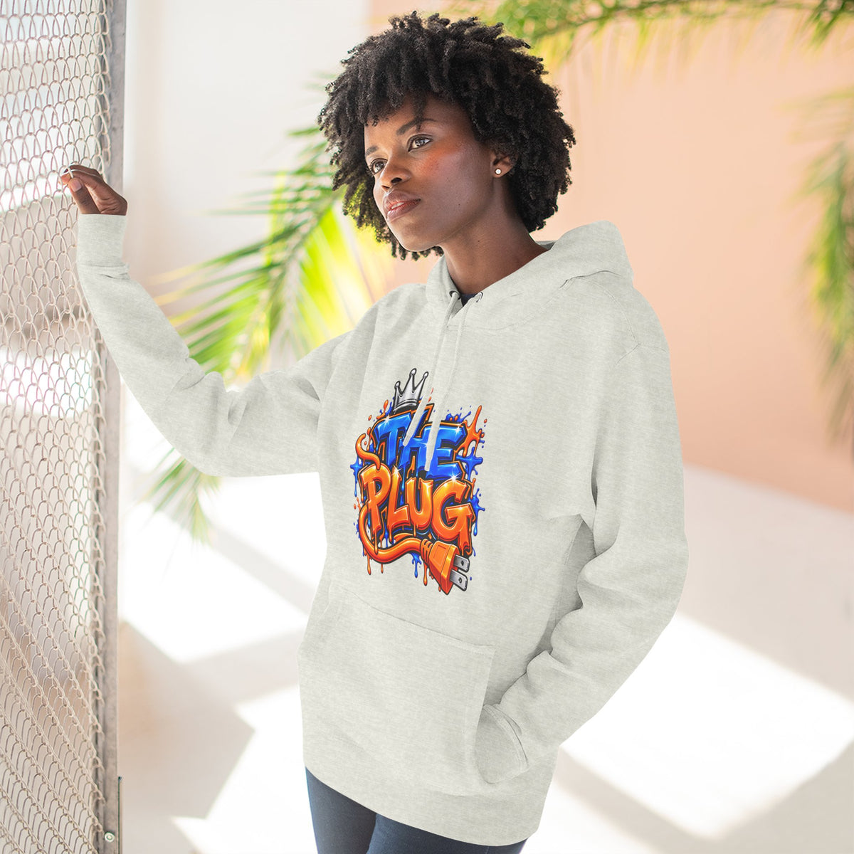 Three-Panel Fleece Hoodie-THE PLUG-SCUMMIEBEARZ™️