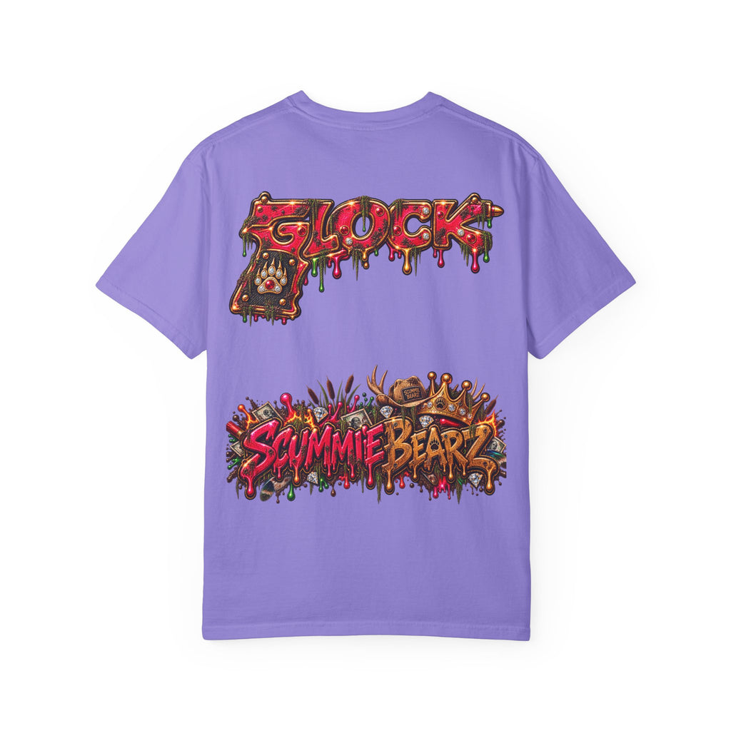 Unisex Garment-Dyed T-SHIRT-HILLBILLY GLOCK/SB CROWN LOGO-SCUMMIEBEARZ™