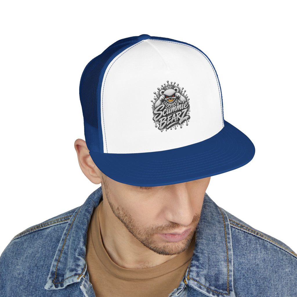 5 Panel Trucker Cap-SILVER MASK LOGO-SCUMMIEBEARZ™