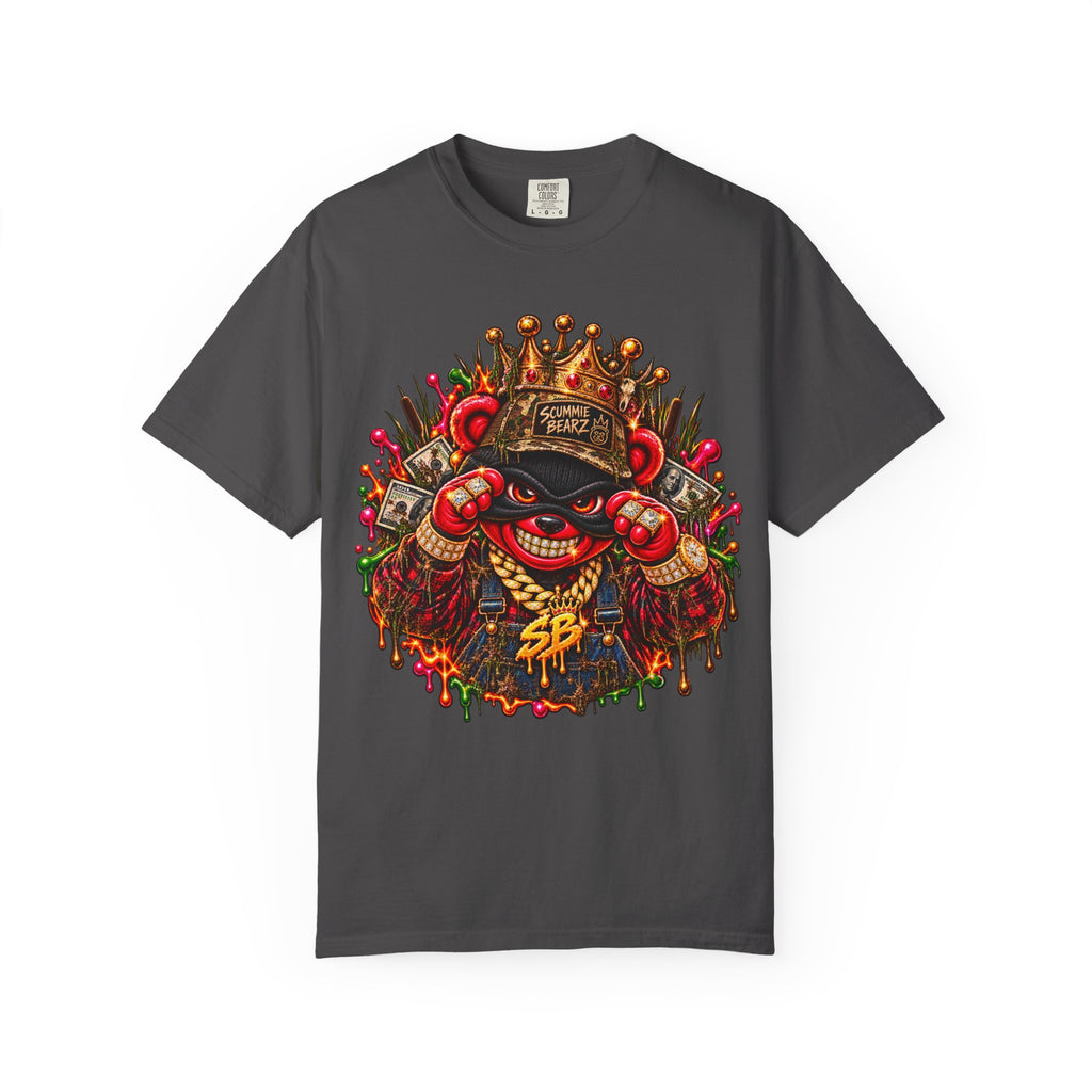 Unisex Garment-Dyed T-shirt-HILLBILLY cROWN MASK/GLOCK LOGO-SCUMMIEBEARZ™️