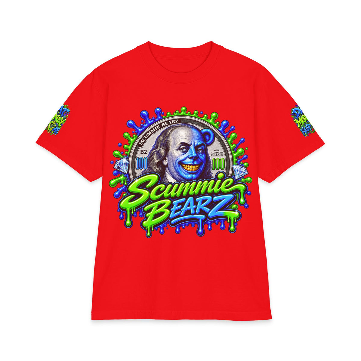 No Days Off Green Remix | SCUMMIEBEARZ™ Shaka Wear Heavyweight Tee