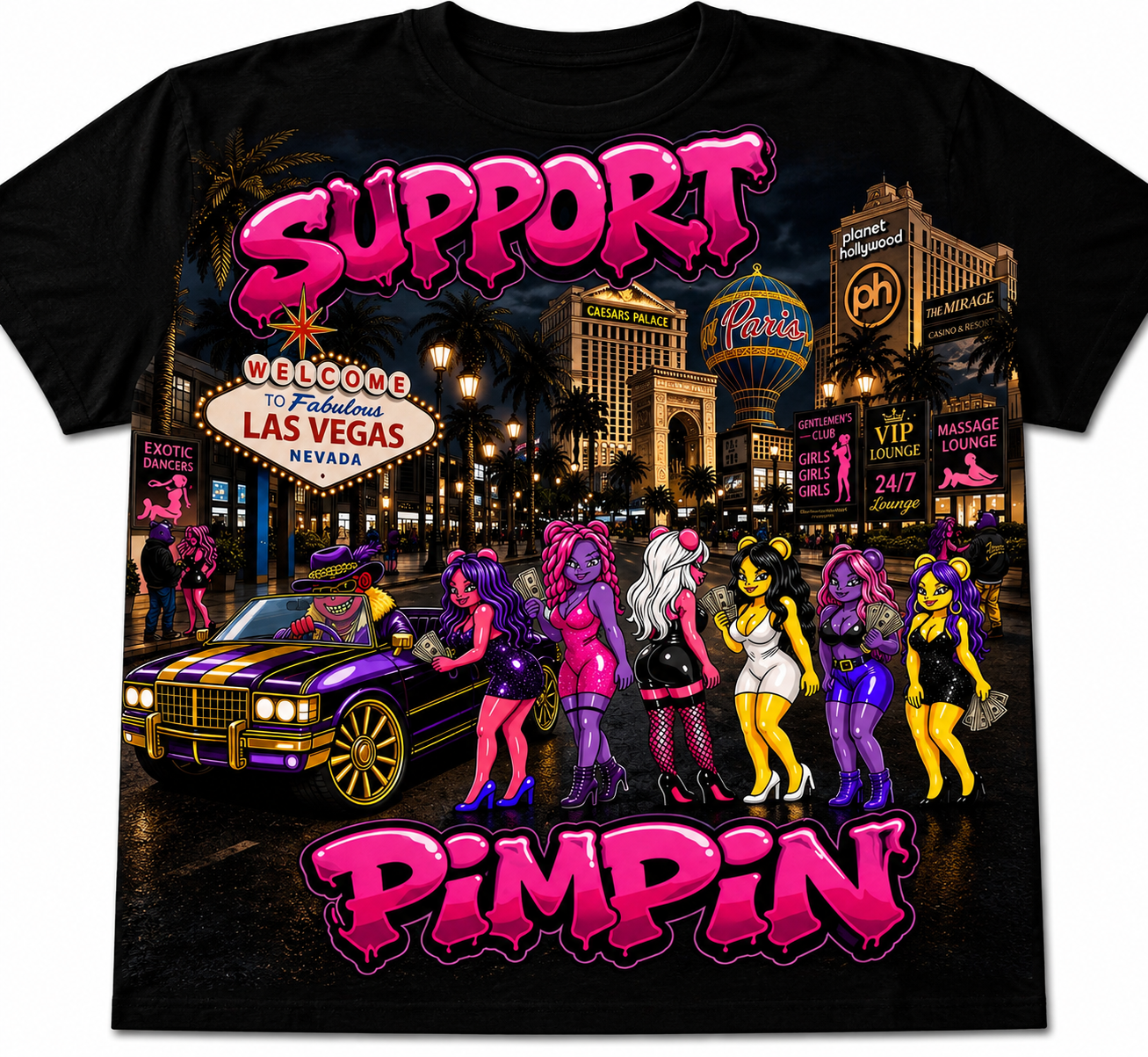SCUMMIE BEARZ Original OG Collection Support Pimpin Unisex Men's T-Shirt