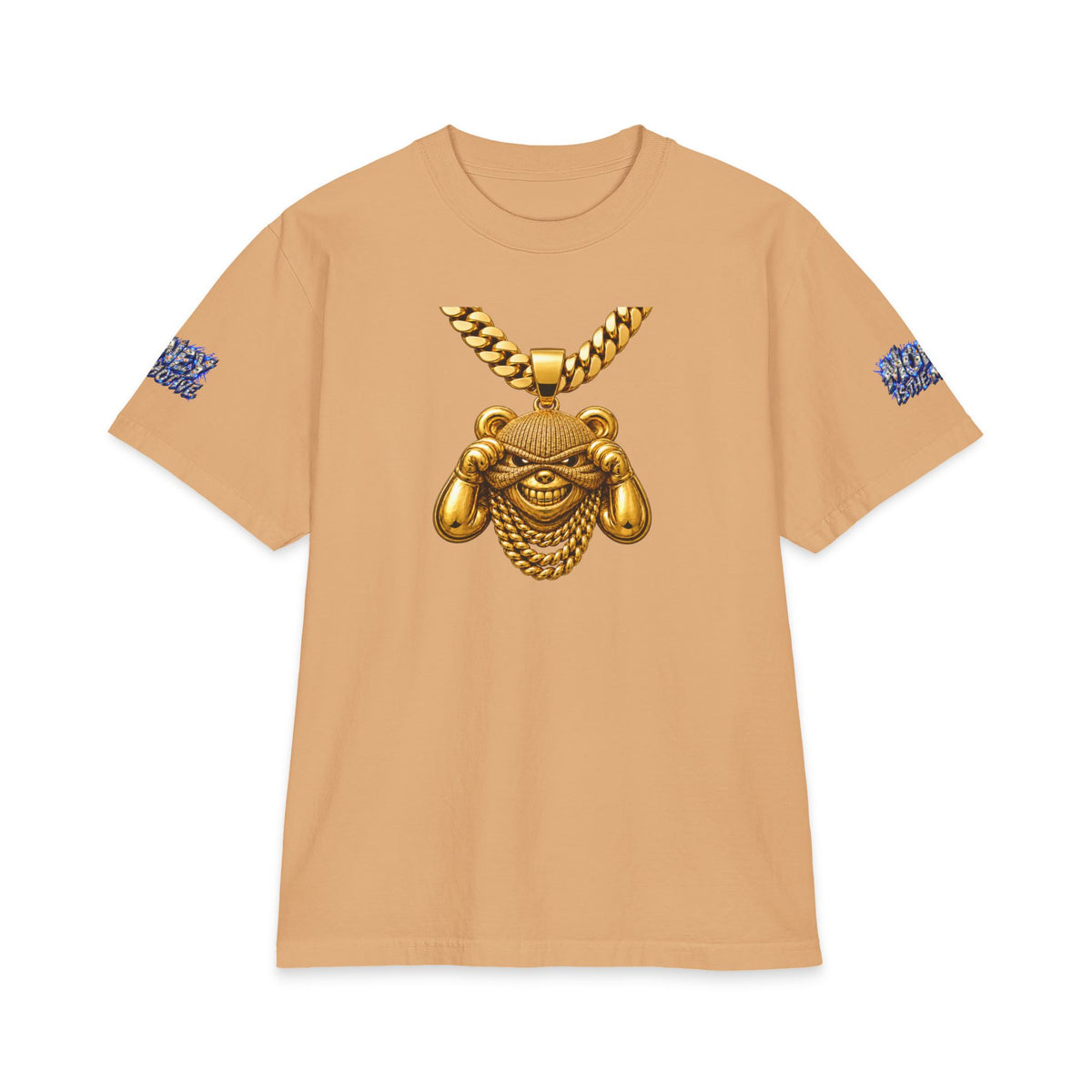 Money Is The Motive Gold Pendant | SCUMMIEBEARZ™ Shaka Wear Heavyweight Tee