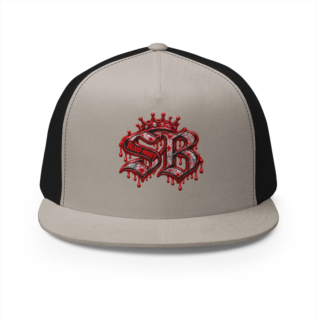 5 Panel Trucker Cap-RED/SILVER SB LOGO-SCUMMIEBEARZ™