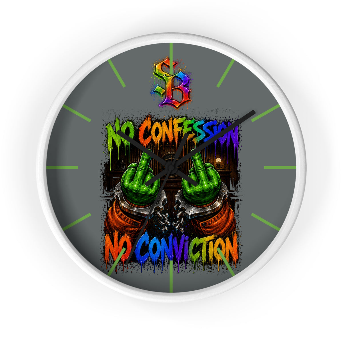 Wall Clock-No Confession No Conviction-SCUMMIEBEARZ™️