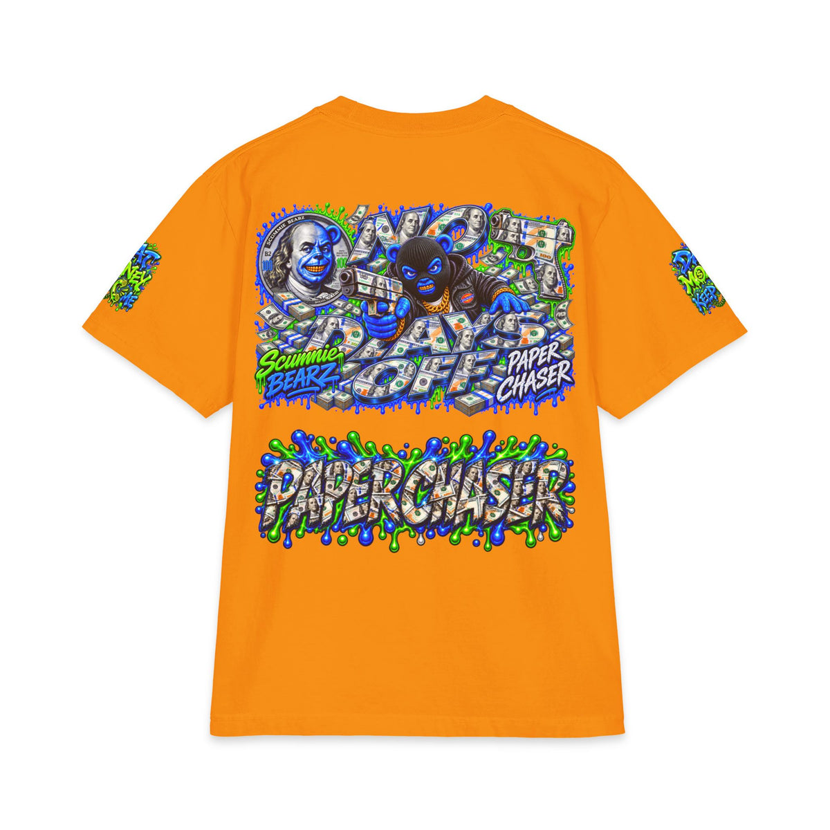 No Days Off Green Remix | SCUMMIEBEARZ™ Shaka Wear Heavyweight Tee