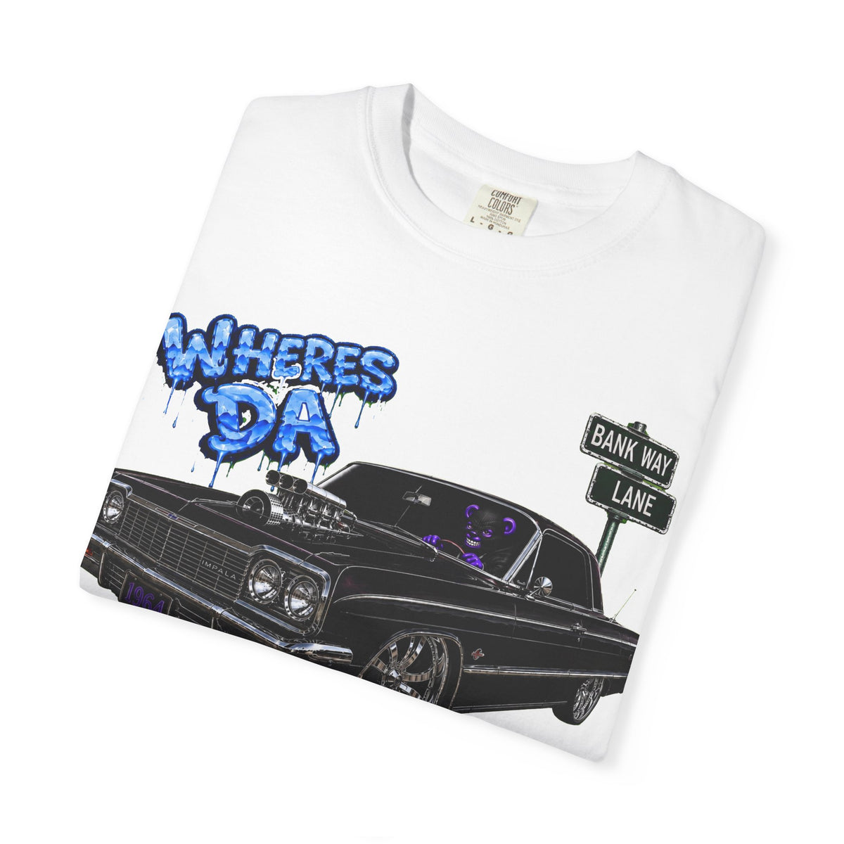 Unisex Garment-Dyed T-shirt-WHERES THE DRIVER -SCUMMIEBEARZ™