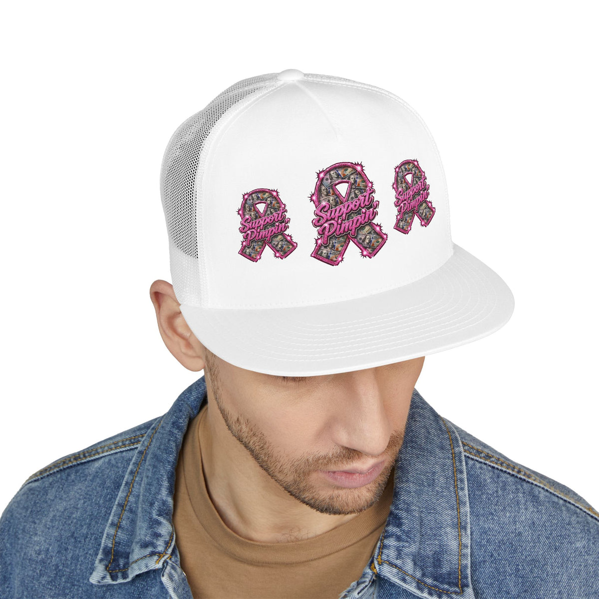 5 Panel Trucker Cap-SUPPORT PIMPIN-SCUMMIEBEARZ™