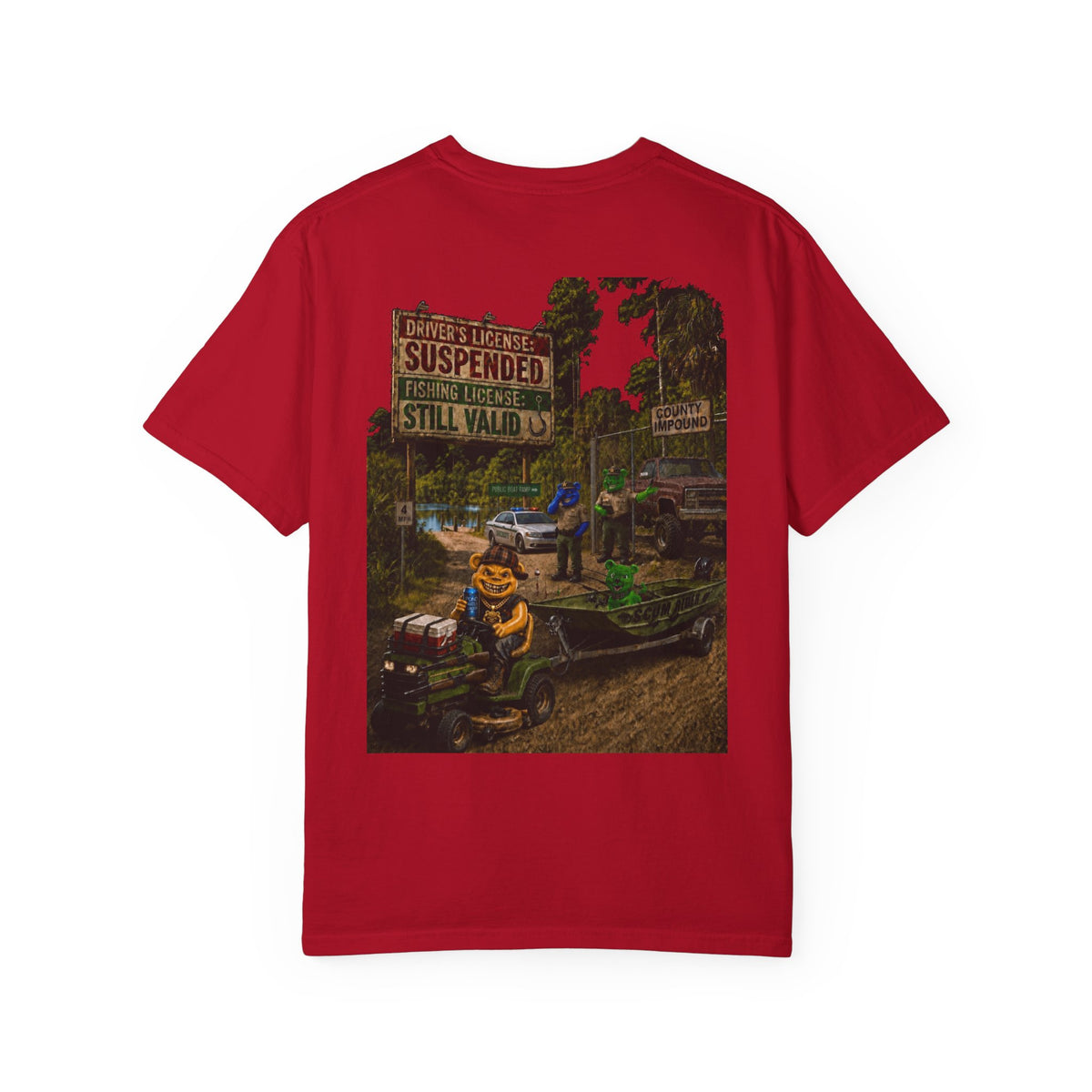 Unisex Garment-Dyed T-shirt- pond water mydaileys ininpound-SCUMMIEBEARZ™