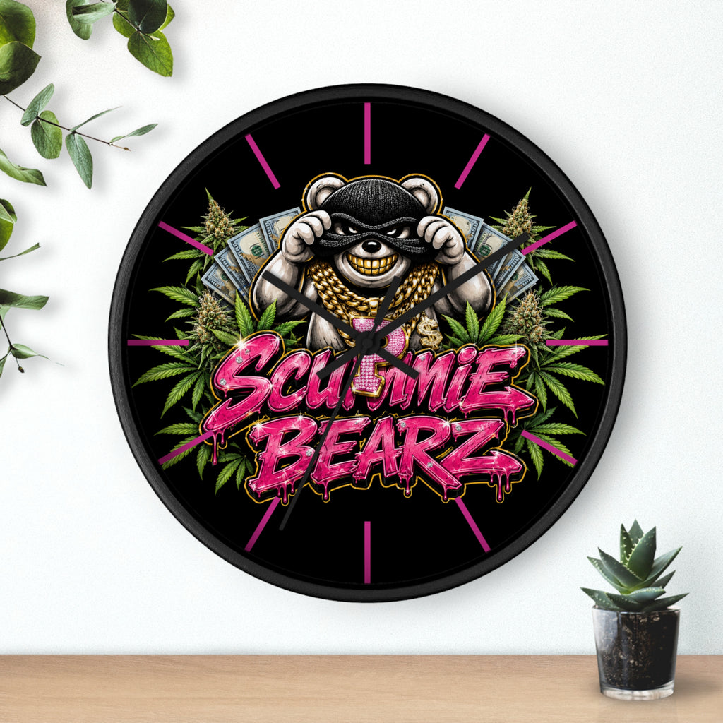 Wall Clock-Weed Logo-SCUMMIEBEARZ™️
