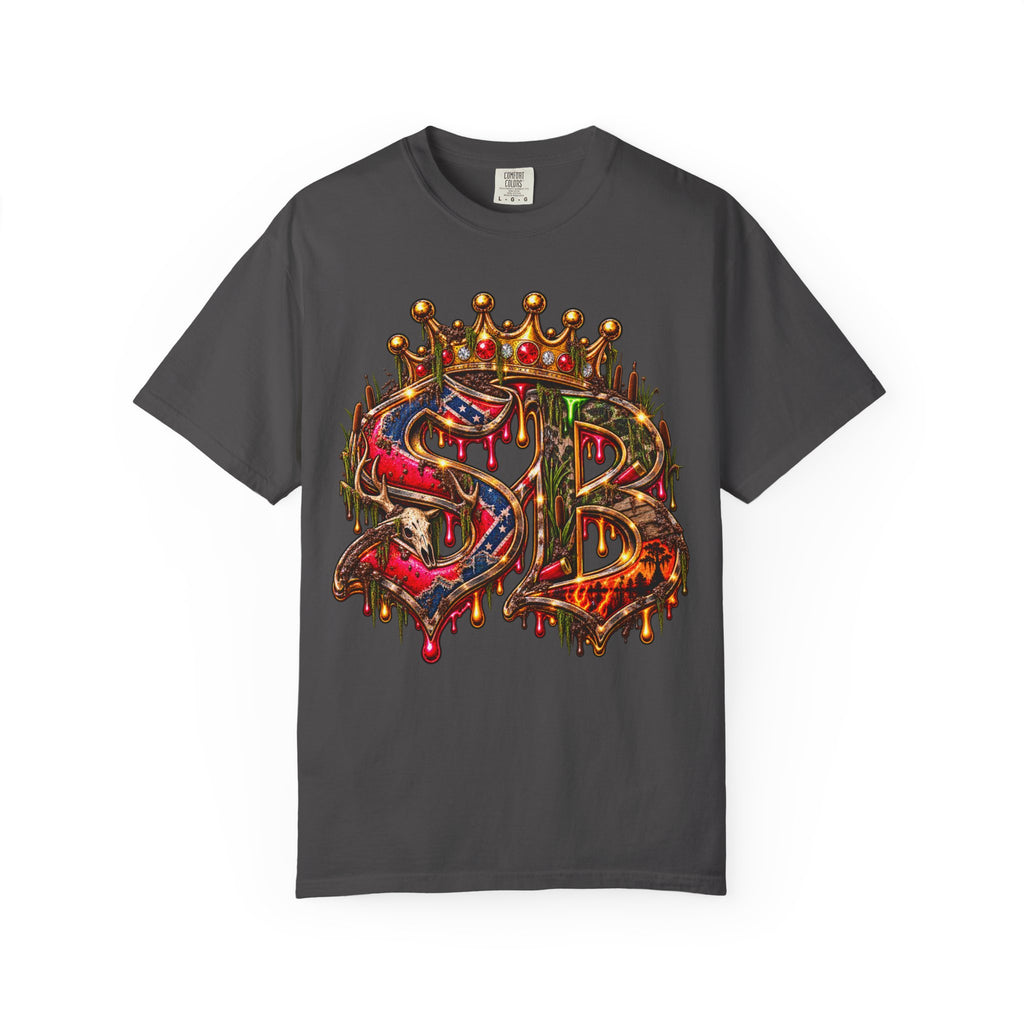 Unisex Garment-Dyed T-SHIRT-HILLBILLY GLOCK/SB CROWN LOGO-SCUMMIEBEARZ™