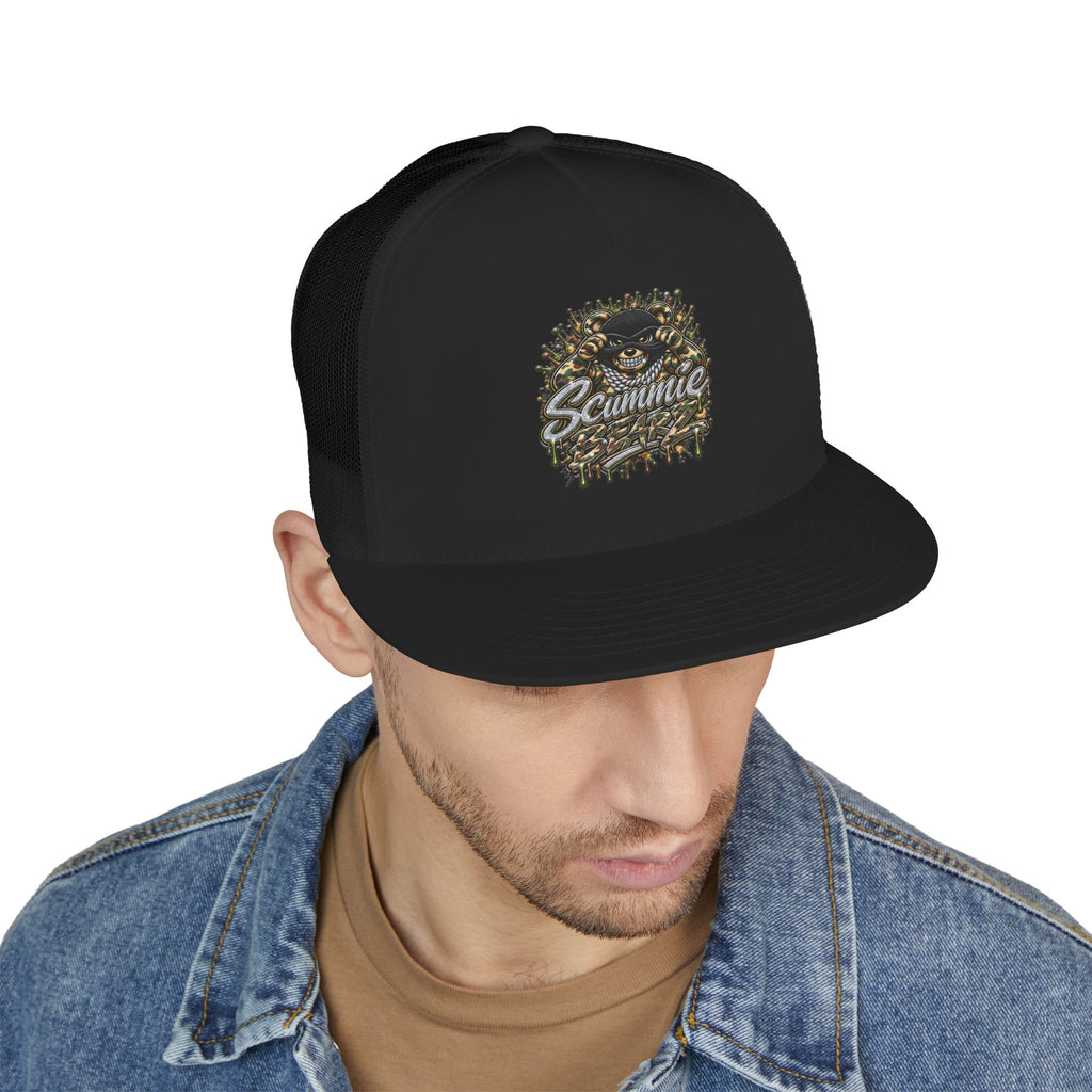 5 Panel Trucker CAP-CAMOUFLAGE MASK LOGO-SCUMMIEBEARZ™