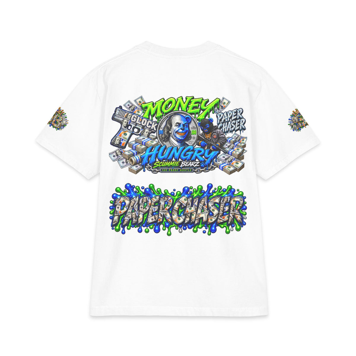 Money, Hungry Green Remix | SCUMMIEBEARZ™ Shaka Wear Heavyweight Tee