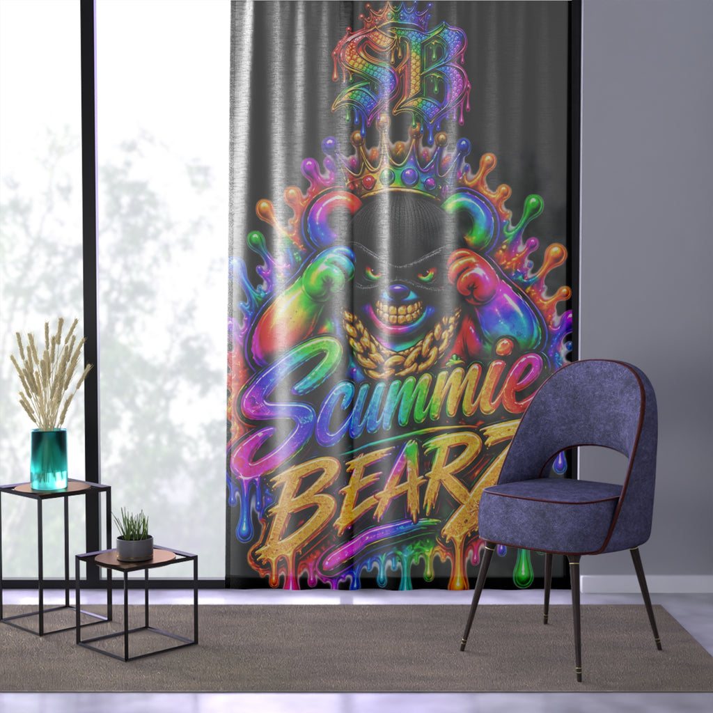 Window Curtain-Neon Rainbow Logo-SCUMMIEBEARZ™