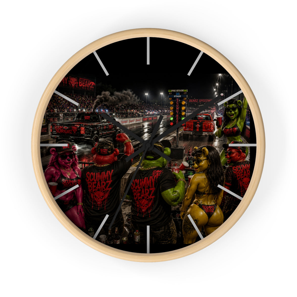 Wall Clock-Dirty white boy-SCUMMIEBEARZ™️