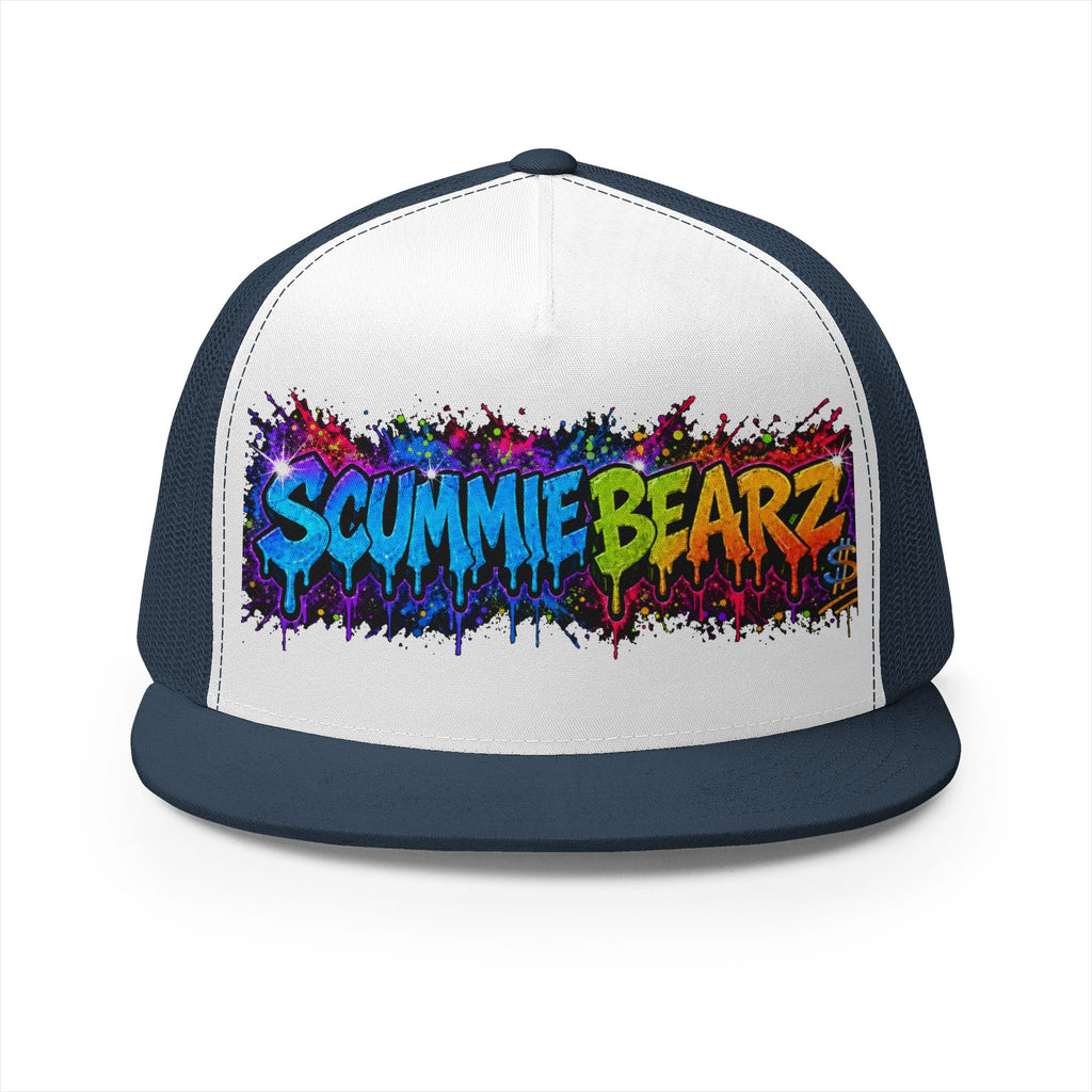 5 Panel Trucker Cap-RAINBOW SCUMMIEBEARZ LOGO-SCUMMIEBEARZ™